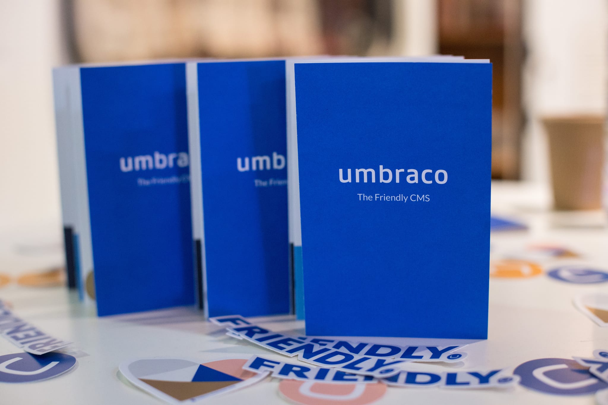 Umbraco-Sticker und -Broschüren